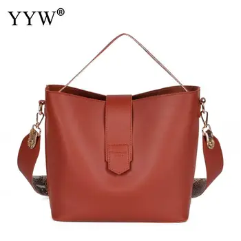 

Red Bucket Handbag Women 2019 Bags For Women Top Handle Hand Bags Pu Leather Open Shoulder Crossbody Bag Large Pochette Femme