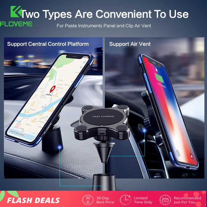 

FLOVEME Magnet Wireless Charger for iPhone Magnet Car Phone Qi Wireless Car Charger Magnetic Fast Charging For Samsung Huawei