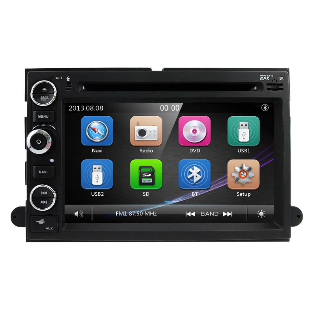 Excellent Hizpo DVD Navigation Multimedia Radio FOR Ford 500 2005 2006 2007 Explorer 2006-2010 E150/E250 2009-2013 Steering wheel control 3