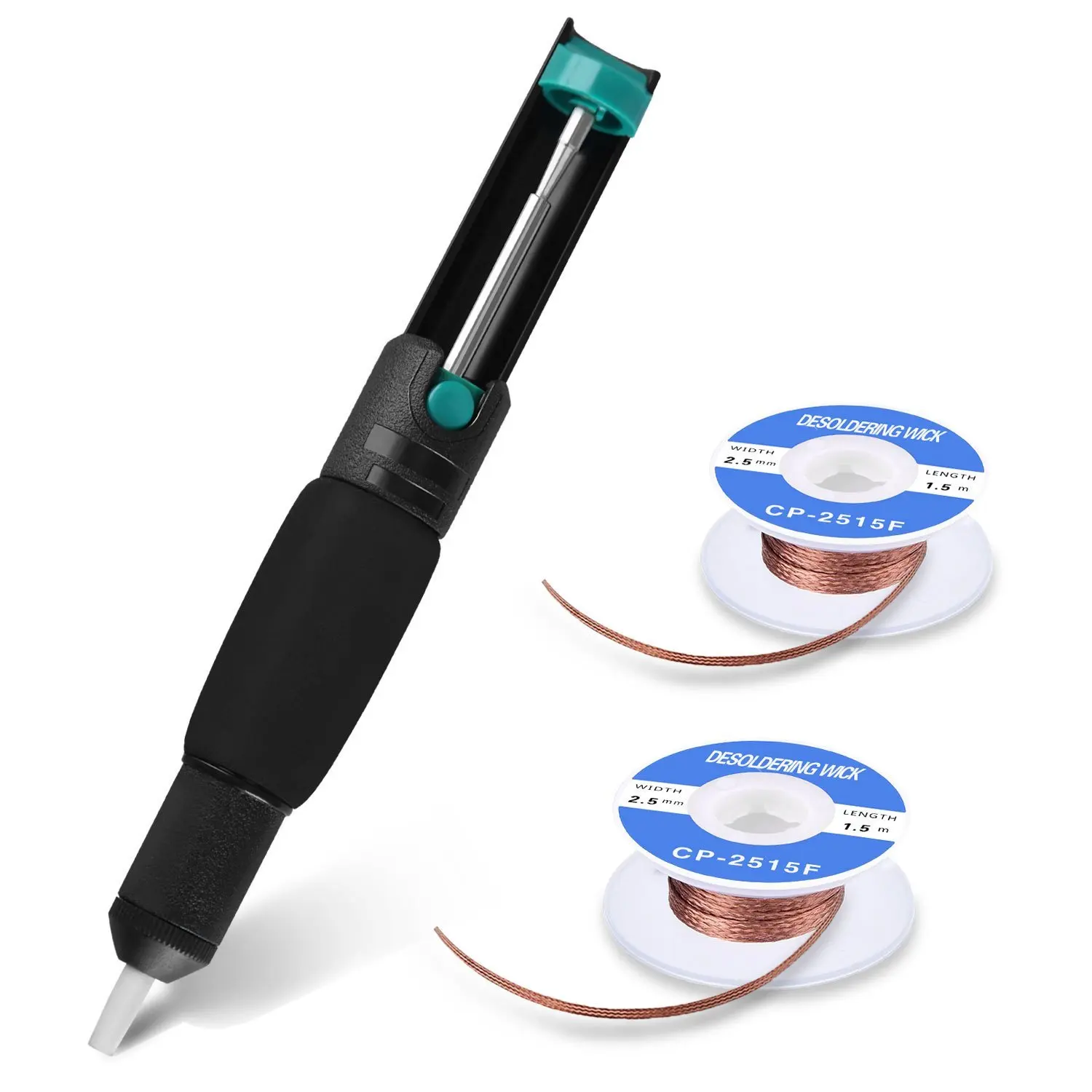 Solder Wick & Desoldering Pump, Solder Sucker & Desoldering Wick, 2pcs Solder Braid Desoldering