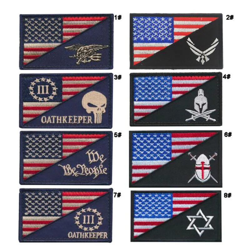 

American Flag Embroidery Seal Commando Cloth Patch Patch Military Army Moral Hook Patch Badge Bandage Gift