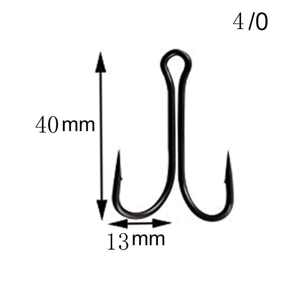 JSM 50 шт./лот двойной высокоуглеродистой стали Черный рыболовные крючки двойной якорь крюк Морская Рыбалка снасти РАЗМЕР 8#-4/0 - Цвет: 4 0