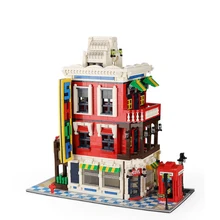 2332 шт угловой магазин Мини блоки архитектурный конструктор блоки игрушки алмазные здания конструктор Сделай Сам кубики для обучения игрушки