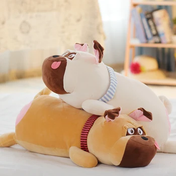

Millffy 1 PIECE Hyena Shar Pei Dog plush toy soft feather cotton can hold sleeping pillow cushion doll gifts