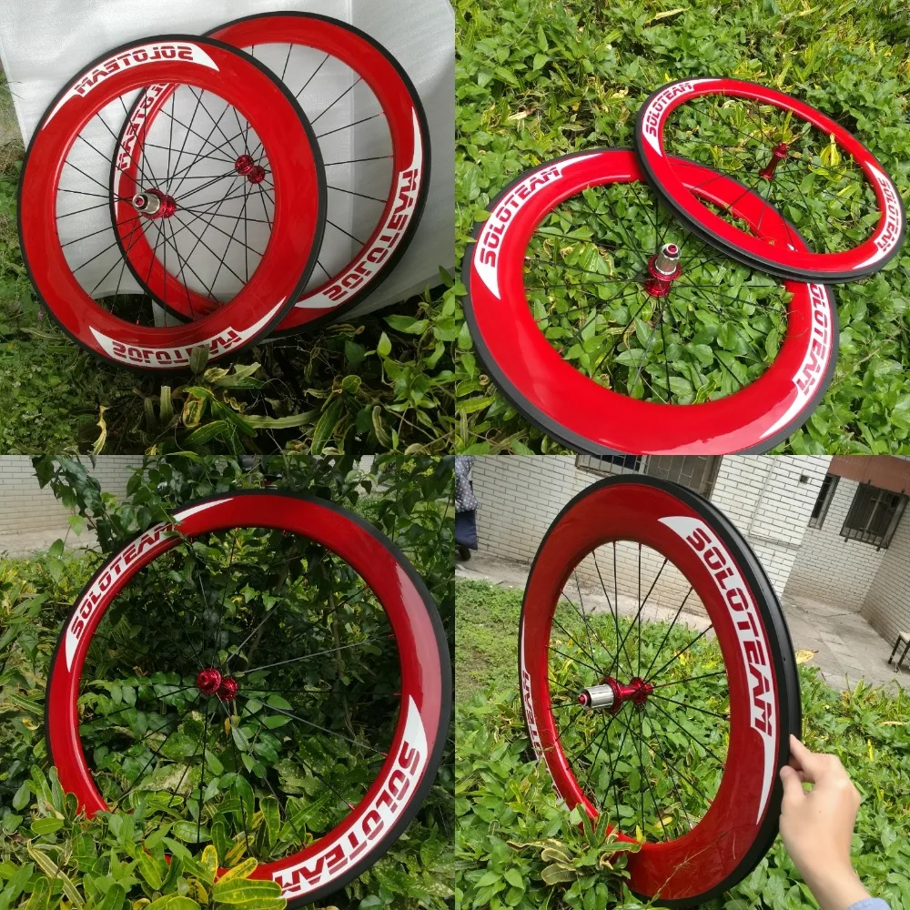 red bike wheels