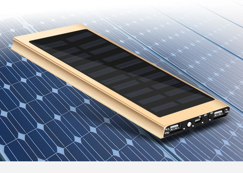 Ультра-тонкий солнечный внешний аккумулятор 30000 мАч, 2 USB светодиодный внешний аккумулятор, портативное солнечное зарядное устройство для мобильного телефона xiaomi iphone x