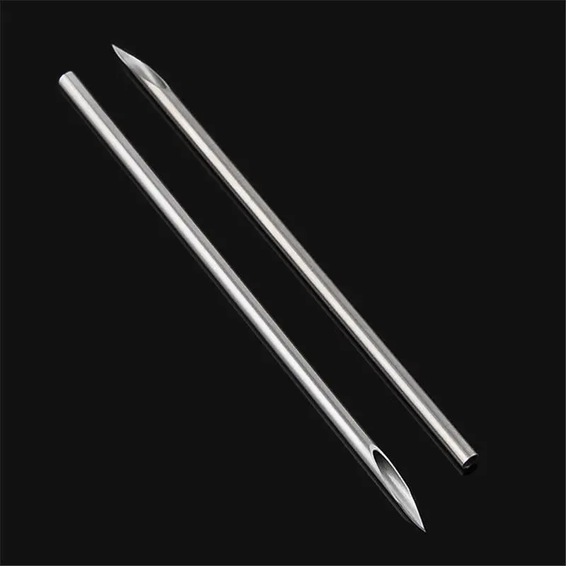 10pcs Surgical Steel Body Piercing Sterile Needles 18G For Navel Nose Lip EarTattoo Needles