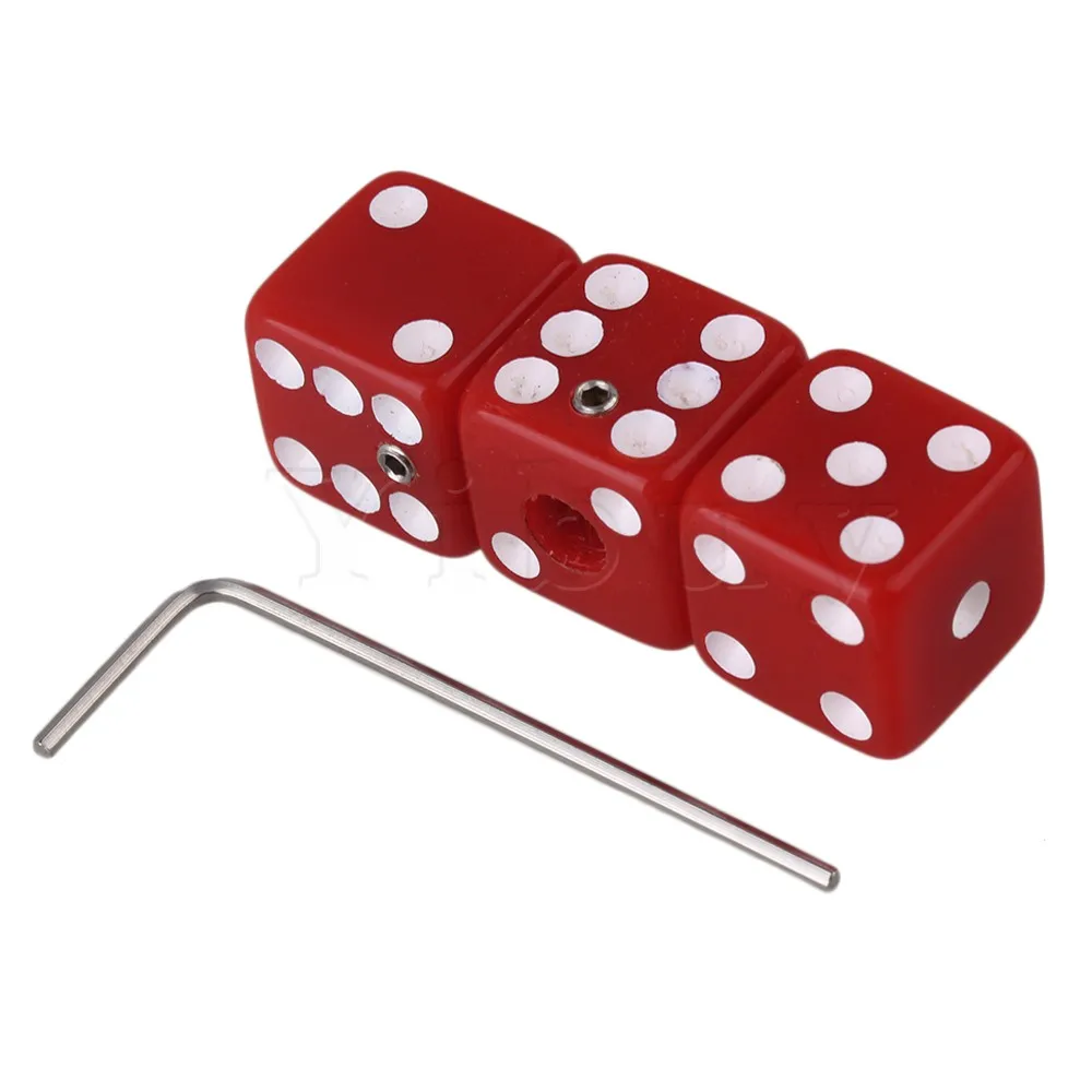 

Yibuy 3Pcs Creative Dice Guitar Volume Control Knobs Plastic with Wrench Red