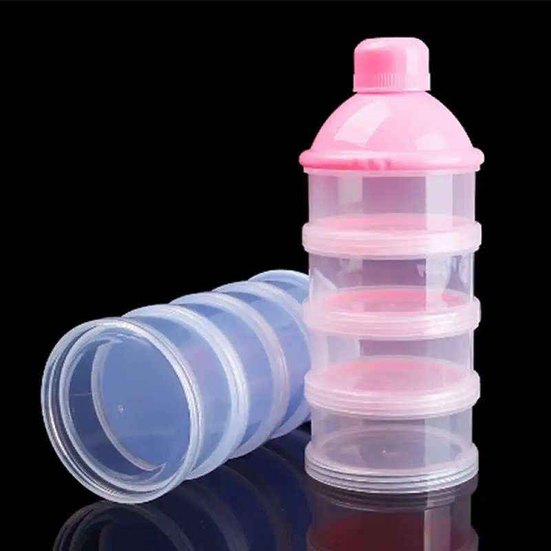 Портативный новорожденных и вскармливание сухое молоко и Еда бутылка контейнер 3 ячейки сетки практичной коробке три слоя для молока