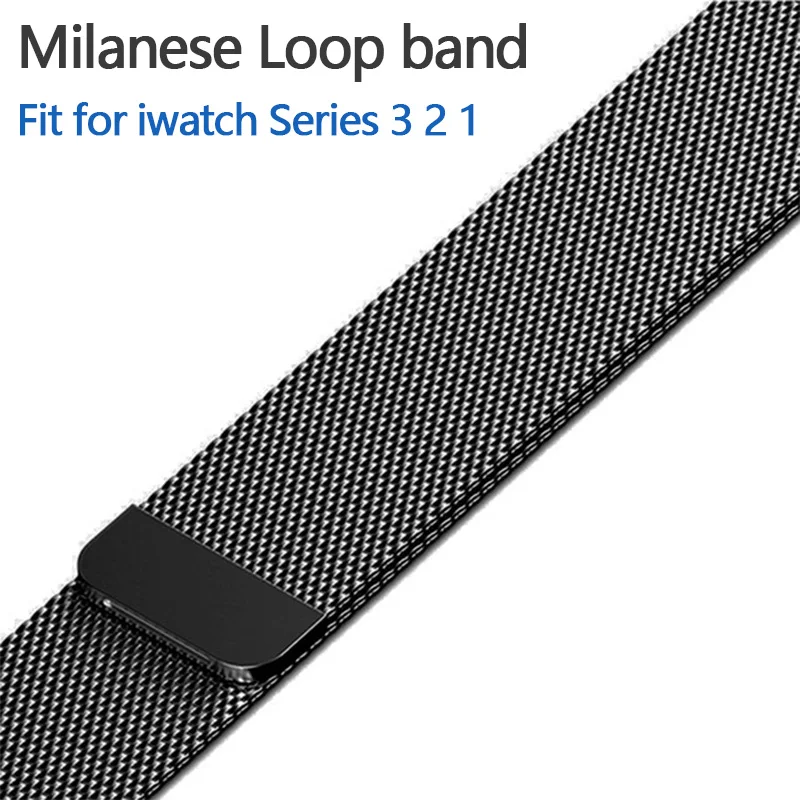 

Magnetic adjustable buckle Milanese Loop Band for Apple watch 42mm 38mm Link Bracelet Strap with adapter for iwatch Series 3 / 2
