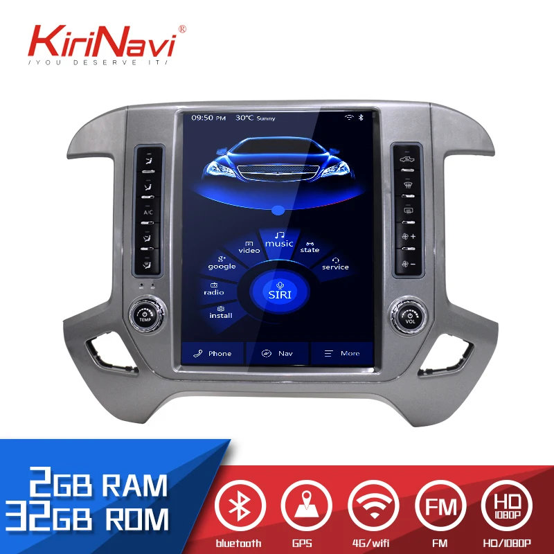 

KiriNavi 12.1" HD Touch Display Android 7.1 For CHEVROLET Silverado Car Radio MP5 Audio GPS Navigation Monitor Multimedia Play