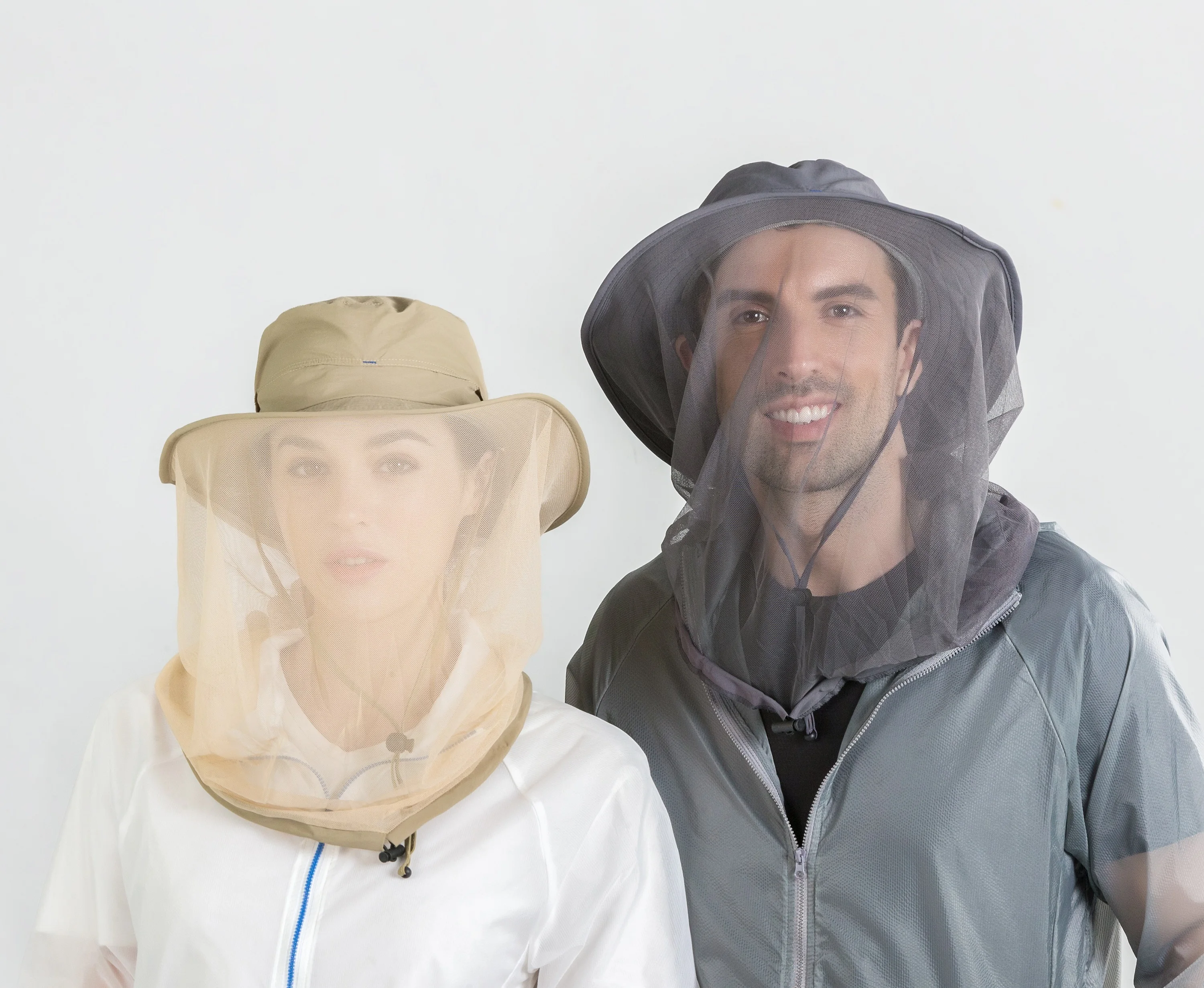 

Connectyle Womens Summer Mosquito Head Net Hat Wide Brim Cap UPF50+ Sun Protection Safari Bucket Hat For Men