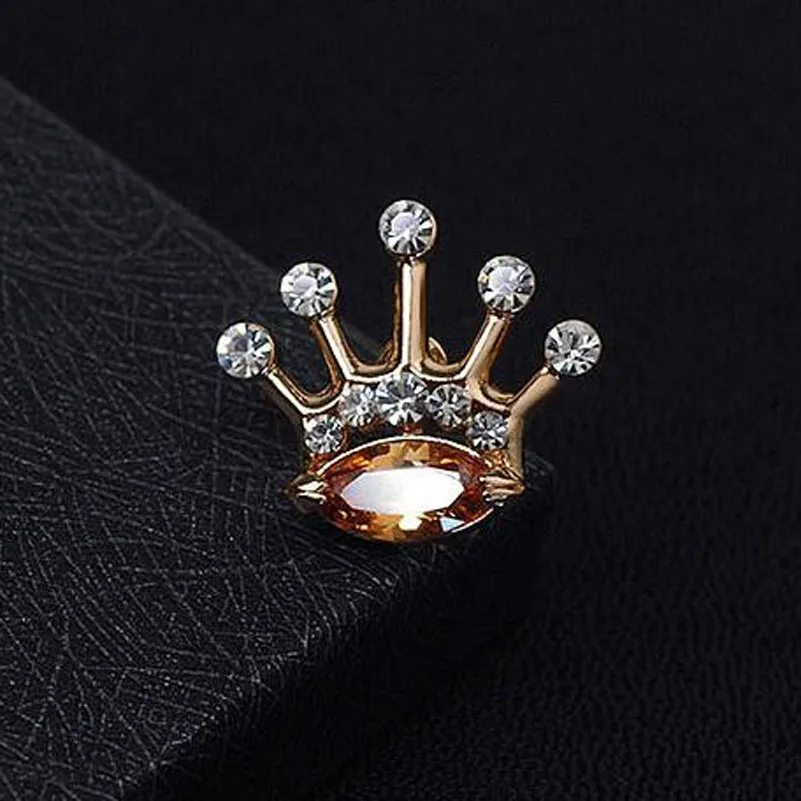Мужская/Женская Брошь Стразы в форме короны 2 цвета|brooch jewelry|pin manbrooch fashion |