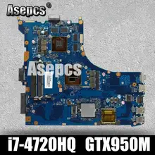 Материнская плата для ноутбука Asepcs ROG GL552JX для ASUS GL552JX GL552J GL552 GL552JK ZX50J, оригинальная материнская плата I7-4720HQ GTX950M/4 GB