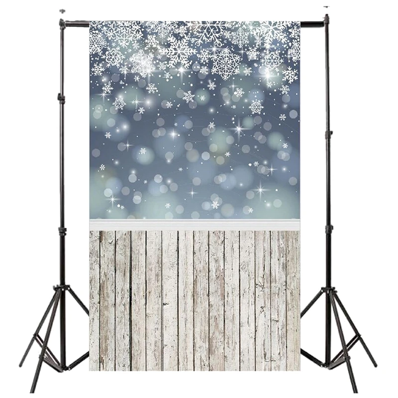 

Vinyl Wall Floor Studio Photography Background Props New 1.5*2.1M Christmas Glitter Snow