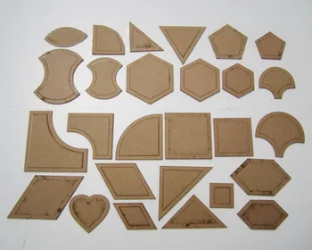 

patchwork quilter DIY designs tool,2mm thick transparent acrylic Patchwork Templates,1 set 54PCS mixed quilt templates,