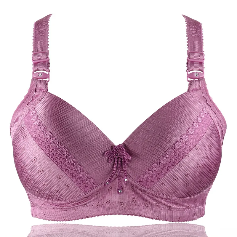 2019 Elegant Printed Women Plus Up Bra New Seamless Wireless Bra Female Lingerie Deep V Sexy Big Size Bra Plus Size Brassiere 
