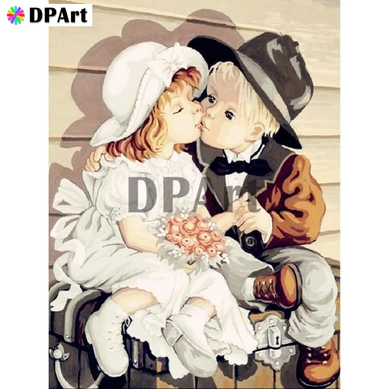 

Diamond Painting 5D Full Square/Round Drill Boy&girl Kiss Daimond Embroidery Painting Cross Stitch Mosaic Crystal Picture M821