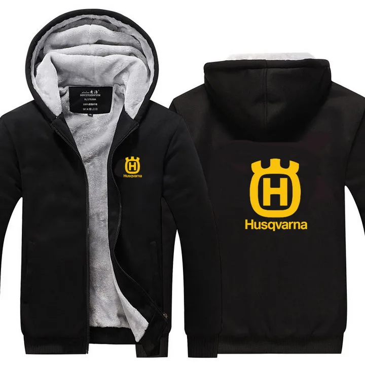 2019 зимние Husqvarna толстовки для мужчин модное пальто пуловер Шерсть подклад куртки