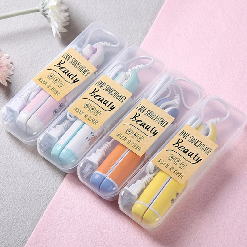 

At Fashion Small Hair Straightener Curling irons Electric Easy hair styling tools Portable Carton Mini hair curler with PVC Box