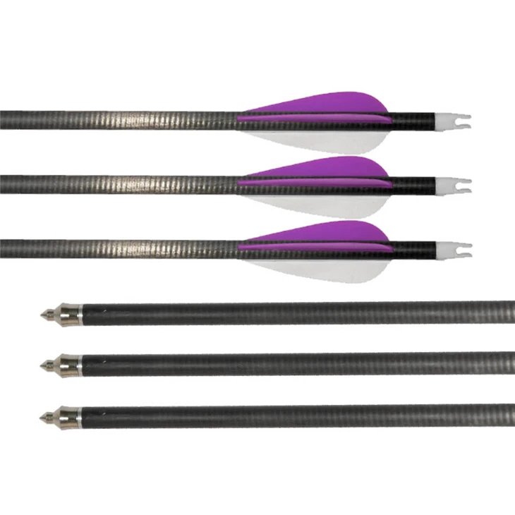 12 pieces 79cm spine 350 mixed carbon fiber archery arrow competition