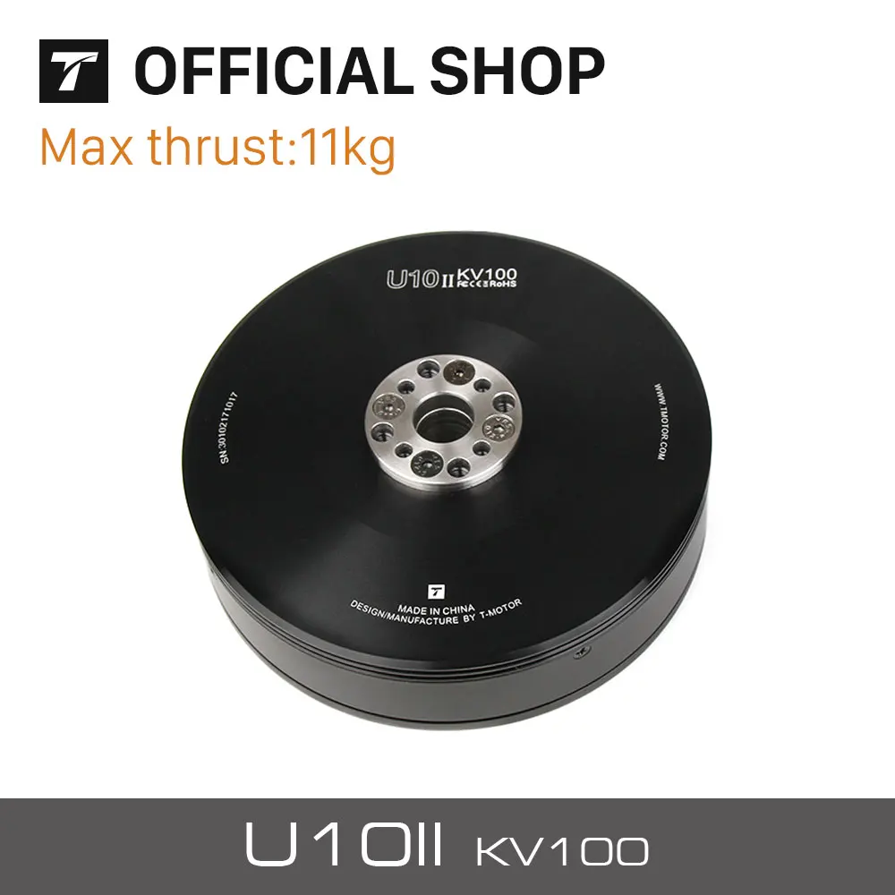 

T-Motor New 10KG+Thrust U10II KV100 Brushless Electrical Motor For Quadrocopter Aircraft With Iron Core Design