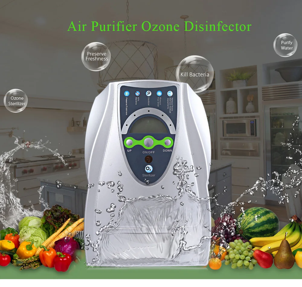 Original Ozone Generator Air Purifier Household Portable Air Ozone Disinfector for Fruit Vegetable Sterilization with EU/US Plug air purifier fruit and vegetable sterilizer eu plug 220v us plug 110v ozone concentration 600mg h