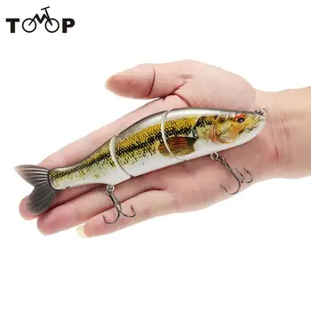 

Lixada 6.7" Lifelike 3 Jointed Fishing Lure Swimbait Crankbait with Treble Hook Isca Artificial Hard Bait Lures