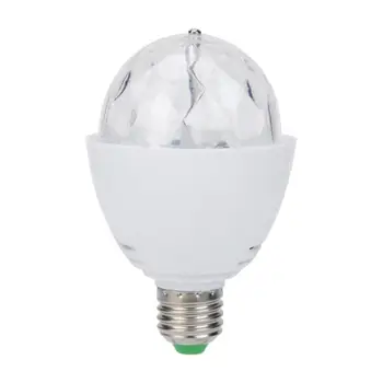 

E27 RGB LED Bulb 3W 360 Degrees Rotating Colorful Effect Stage Lights Lamp Crystal Magic Ball KTV Bar Party DJ Disco Lighting