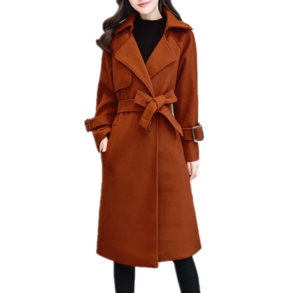 Lisa Colly демисезонное женское Шерстяное Пальто Верхняя одежда новое модное длинное шерстяное пальто верхняя одежда женская зимняя теплая куртка с поясом