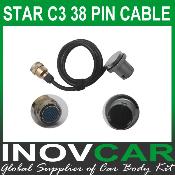 Высокое Качество MB STAR C3 OBD2 OBDII 38PIN кабель для компактного 3 звезды диагностики 38 Pin