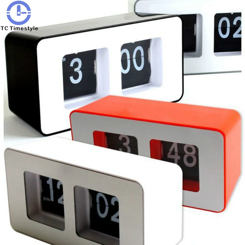 Alarm Clock Innovation Automatic Page Simple Design Fashion Box Square