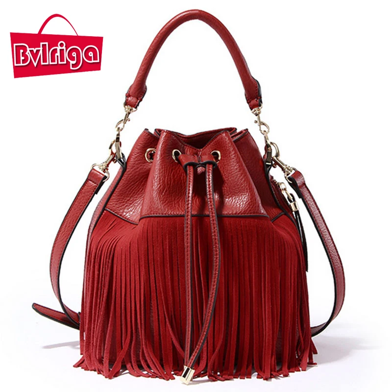 Prix pour BVLRIGA Marque 2017 Petit Noir D'été Femmes Sac À Main En Cuir D'épaule Fourre-Tout Sac Frange Gland Femelle Messenger Sac De Mariage Rouge Top Prix pour BVLRIGA Marque 2017 Petit Noir D'été Femmes Sac À Main En Cuir D'épaule Fourre-Tout Sac Frange Gland Femelle Messenger Sac De Mariage Rouge Top