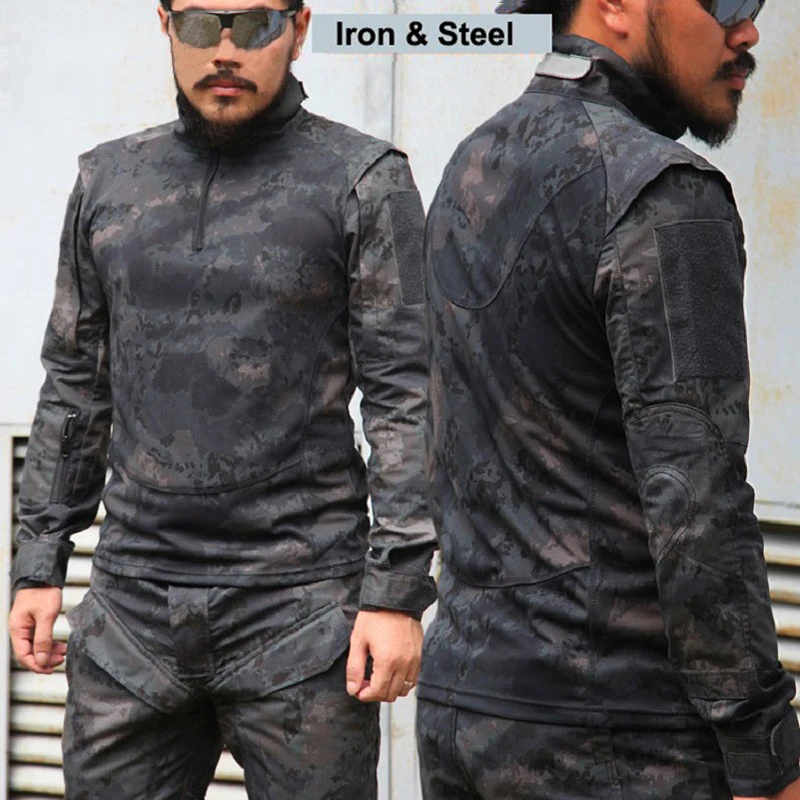 

Tactical Rip-stop Moss Lichen All Terrain Sand Move Iron Steel Army Uniforms Army Camouflage Uniform Tactical Clothing Suit Set