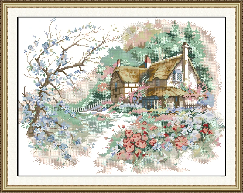 

The Run of the Country Cross Stitch Kits 11CT Printed 14CT Cross Stitch Set DIY Cross-stitch Counted Embroidery Needlework