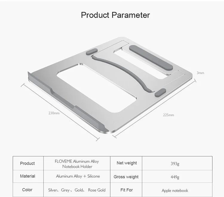 Подставка для ноутбука Vmonv из алюминиевого сплава с фирменным кронштейном для Macbook Air Pro retina до 15,6 дюймов, любой ноутбук, планшет, ПК, охлаждающая подставка