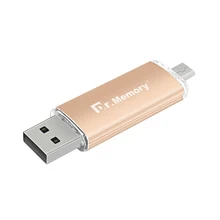 Dr. Память цвета шампанского золото OTG USB флэш-накопитель 32 Гб 64 Гб 128 ГБ 16 ГБ 8 ГБ 4 ГБ Micro USB порт для samsung USB флешка