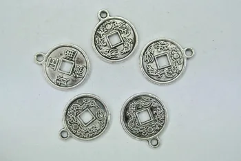 

Alloy Tags Chinese Qing Dynasty Antique Coin Charms Dragon Carved Pendant DIY Findings For Jewelry Making 100pc/lot