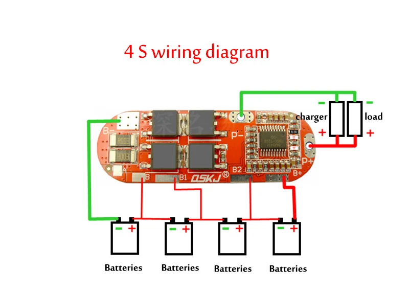 Bms 25a 4s 16 8v Li Ion Lithium Battery Protection Circuit Charging Board Battery Chargers Consumer Electronics
