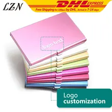 LZN Бизнес держатель для карт алюминиевый кошелек для карт ID кредитных держатель для карт водонепроницаемая карта протектор принт Имя/дата/текст, как подарки