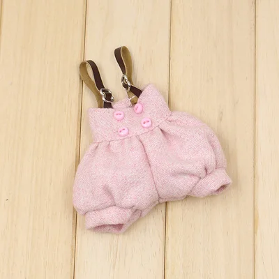 Наряды Blyth doll комплект одежды с комбинезоном костюм для 1/6 azone BJD pullip licca - Цвет: pink overalls