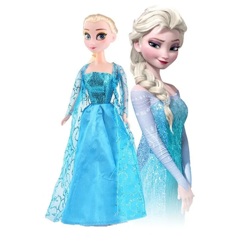 Disney Frozen Cartoon Doll Snow Queen Elsa Anna Princess Action Model Doll Child Girl Birthday Christmas Gift Toy