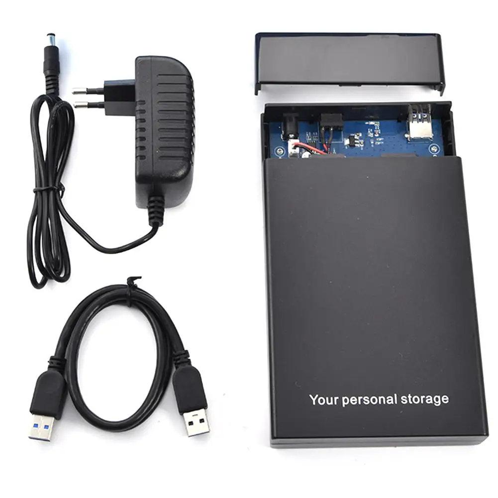 2 5/3 5 &quotHDD корпус 3 адаптар для жестких дисков SATA USB3.0 Гбит/с Корпус внешнего
