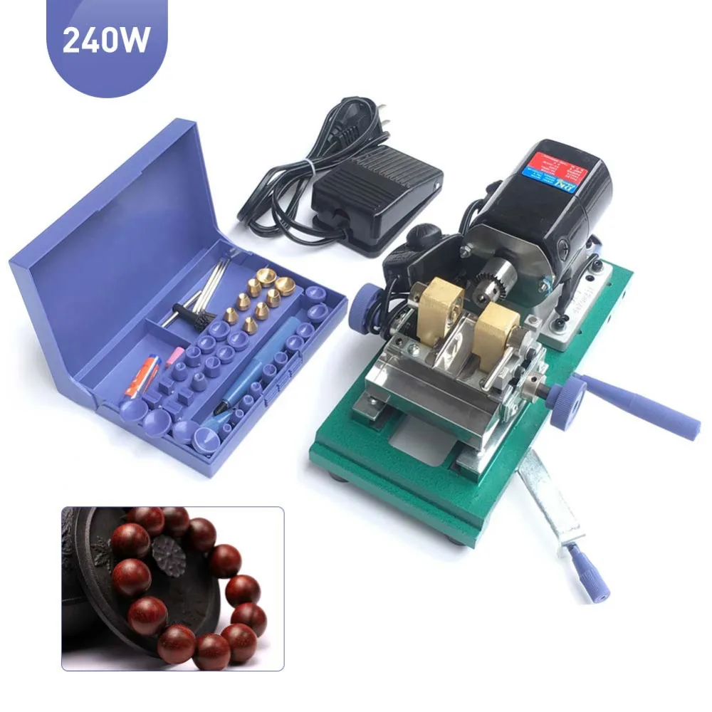 

240W Pearl Drilling Holing Machine Pearl Drilling Tools Jewelry Punch Engraving Engraver Machine Tool Full Set 110V