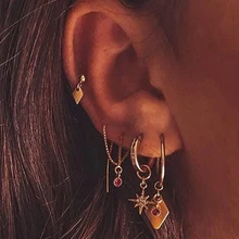 Artilady, золотые серьги-кольца для женщин, хрящевой крест, сердце, серьги, маленькие серьги-кольца, ювелирное изделие, подарок, Прямая поставка