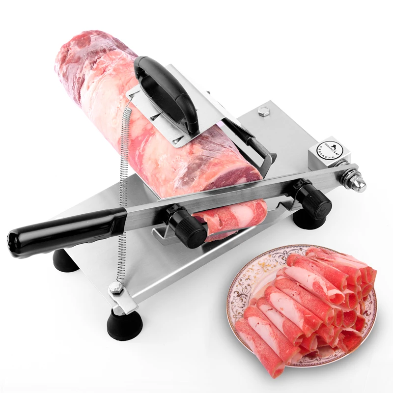 

Stainless Steel Lamb Home Manual Meat Slicer Mutton Roll Slice Small Cut Machine Commercial Meat Grinder
