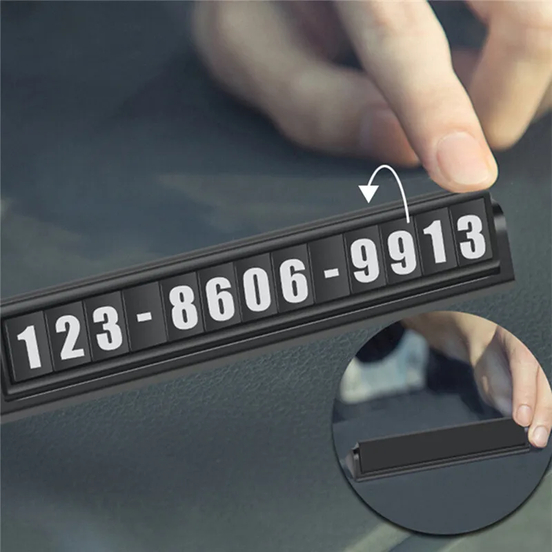 Car Parking Card Luminous Phone Number Plate Stickers Night Light