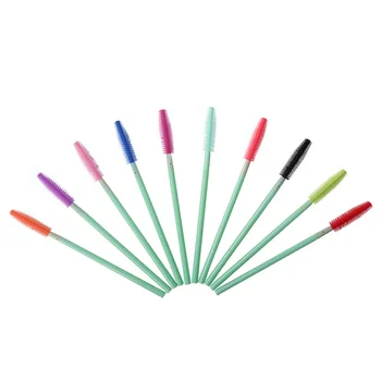 

500pcs/lot Disposable Silicone Gel Eyelash Brush Comb Mascara Wands Eye Lashes Extension Tool Professional Beauty Makeup Tool