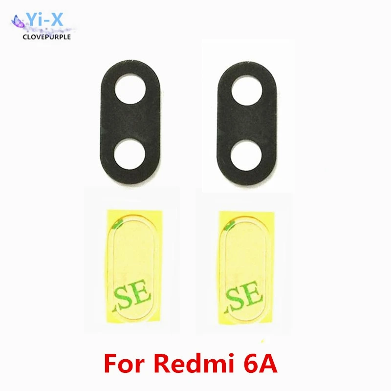 Оптовая цена 50 шт./лот задняя камера стеклянная линза для Xiaomi Redmi 6A объектив Mi с