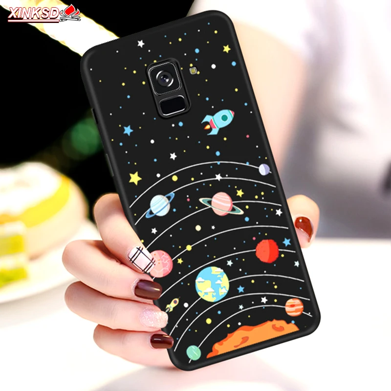 

Silicone Case For Samsung Galaxy A6 A8 Plus 2018 S8 S9 plus J3 J5 J7 2017 Case Cute Cartoon Cover Funda Shockproof Bumper Coque